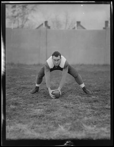Unidentified football player (Kentuckian, 1937) (University of Kentucky yearbook)