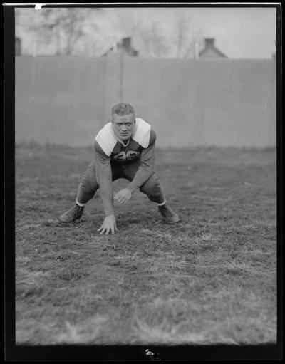 Football player, #38 (Kentuckian, 1937) (University of Kentucky yearbook)