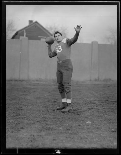 Football player, #33 (Kentuckian, 1937) (University of Kentucky yearbook)