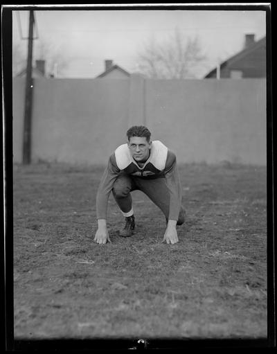 Unidentified football player (Kentuckian, 1937) (University of Kentucky yearbook)