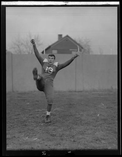 Football player, #13 (Kentuckian, 1937) (University of Kentucky yearbook)
