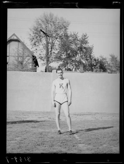 Unidentified athlete (track and field) (Kentuckian, 1937) (University of Kentucky yearbook)