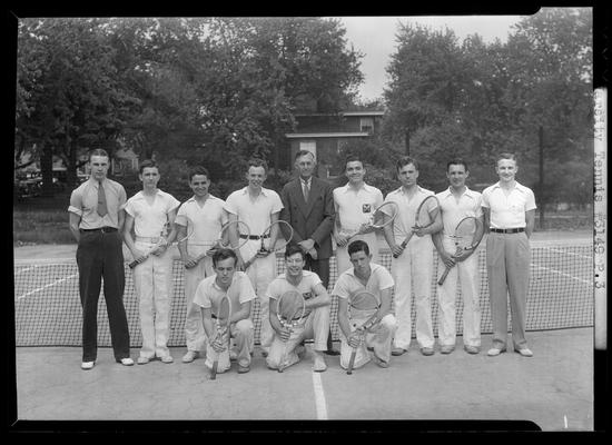 Tennis team (Kentuckian, 1937) (University of Kentucky yearbook)