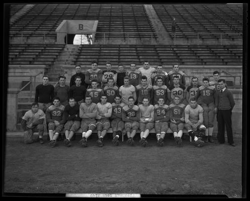Football team (Kentuckian, 1937) (University of Kentucky yearbook)