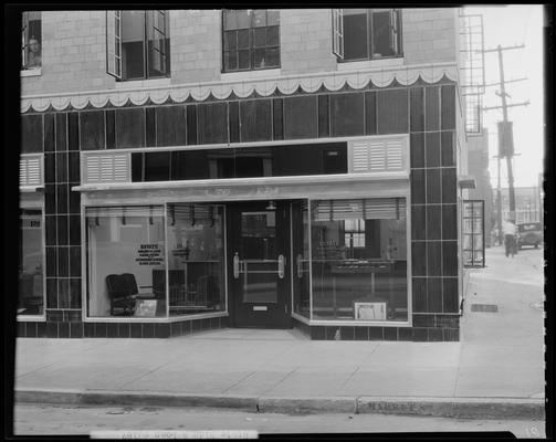 Estate Building and Loan; exterior window