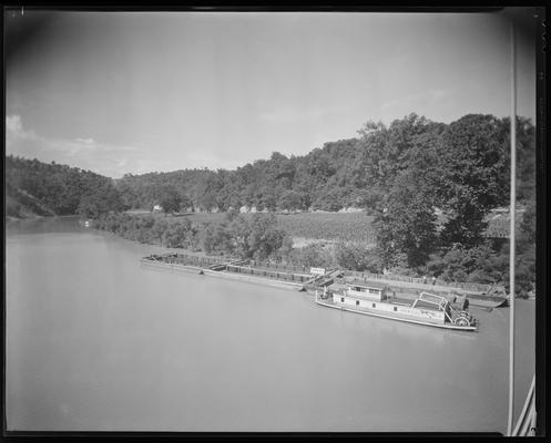 T.C. Brown Coal Company; barge on river (Hercules No. 2)