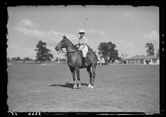 J.E. Madden; polo horses, players