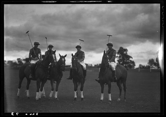 J.E. Madden; polo horses, players