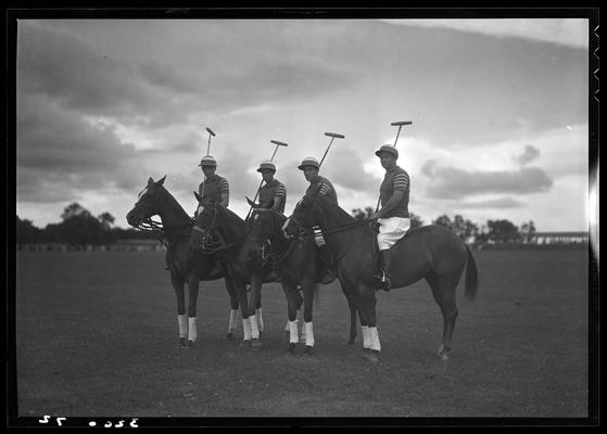 J.E. Madden; polo horses, players