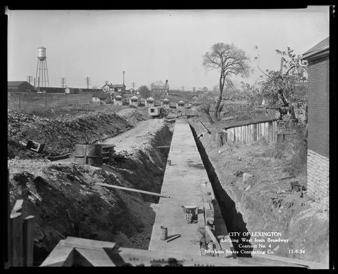 Northern States construction (City of Lexington, looking West from Broadway, contract no. 4)