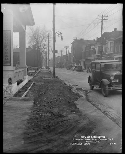 Connelly Brothers construction (City of Lexington, Limestone Street , South, contract no. 3, station 20+62)