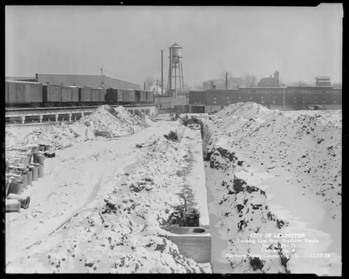 PWA (Public Works Administration) Storm Sewer Project; Northen States Contracting Company (City of Lexington, looking East from Southern Tracks, station 36+75, contract no. 4)