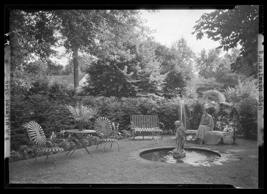 W.R. Milward; back yard, garden