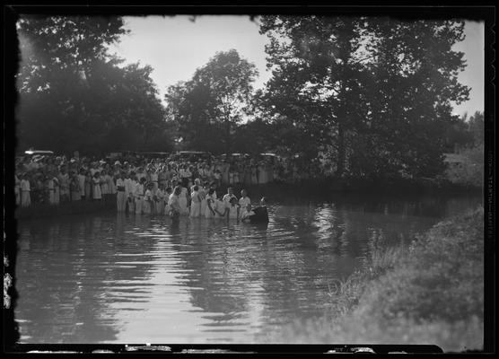 Patton, H.M.; baptism in river