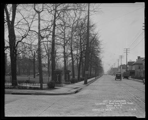 Connelly Brothers construction (City of Lexington, Limestone looking South from Fourth Street, Station 28+35.7, contract no. 3)