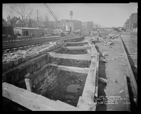 Northern States Construction Company (City of Lexington, looking West from station 44+25, contract no. 2)