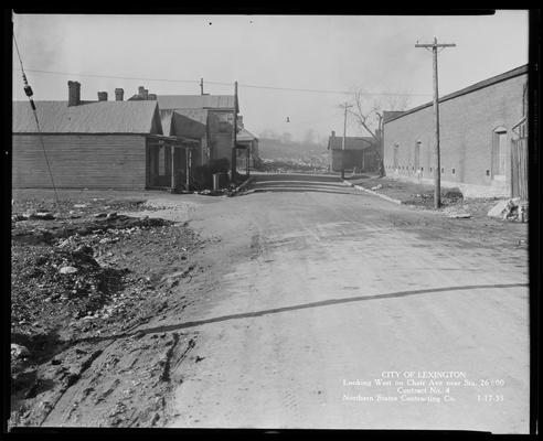 Northern States Construction Company (City of Lexington, looking West on Chair Avenue near station 26+00, contract no. 4)