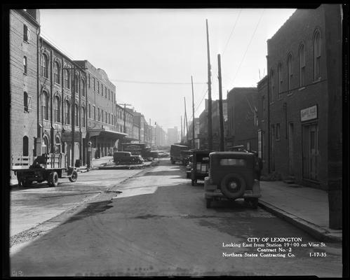 Northern States Construction Company (City of Lexington, looking East from station 19+00, contract no. 2)
