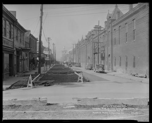 Northern States Contracting Company (City of Lexington, looking West on Vine Street from Limestone, contract no. 4)