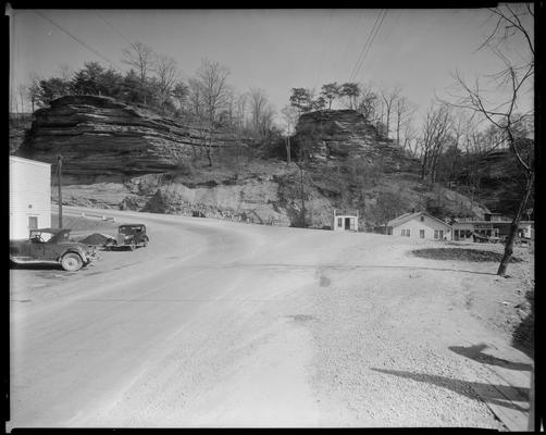 Southeastern Greyhound Lines; landscapes, on road (bus) (Legal Liquor Store)