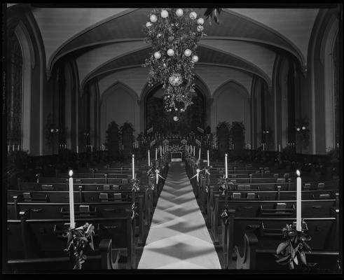 Howard & Heafey (florists); interior, church