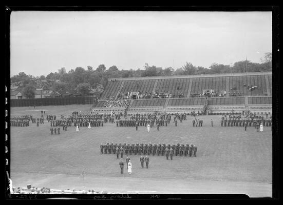 Military field day at McLean Stadium (football field) (1936 Kentuckian) (University of Kentucky)