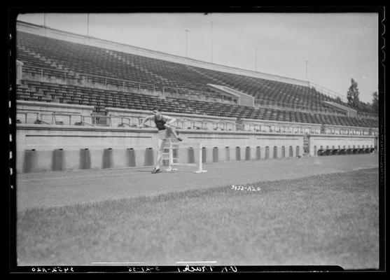 Hurdles, track & field (1936 Kentuckian) (University of Kentucky)