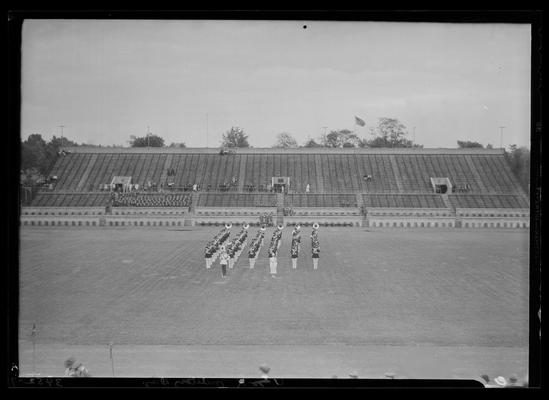 Military field day at McLean Stadium (football field) (1936 Kentuckian) (University of Kentucky)