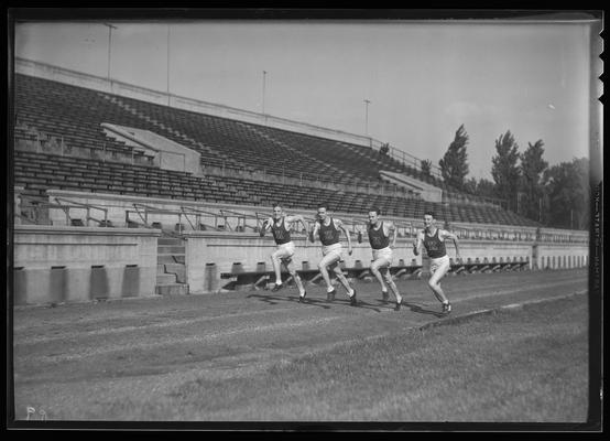 Sprinters, track & field (1936 Kentuckian) (University of Kentucky)