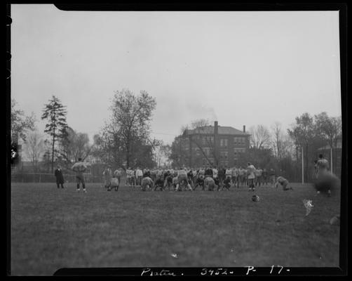 Football practice (1936 Kentuckian) (University of Kentucky)