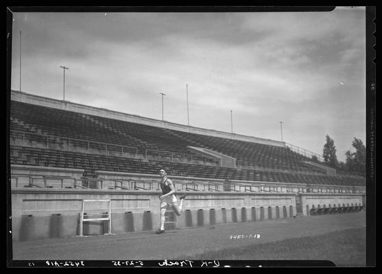 Hurdles, track & field (1936 Kentuckian)