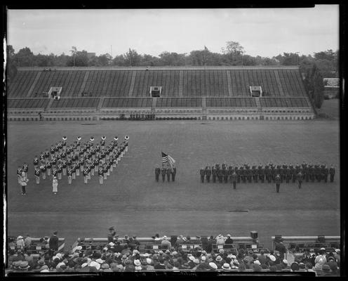 University of Kentucky military field day (at McLean Stadium, football field) (1936 Kentuckian)