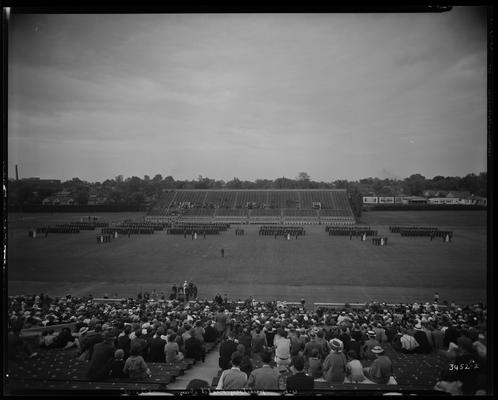 University of Kentucky military field day (at McLean Stadium, football field) (1936 Kentuckian)
