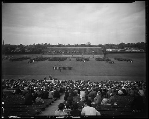 University of Kentucky military field day (at McLean Stadium, football field) (1936 Kentuckian)