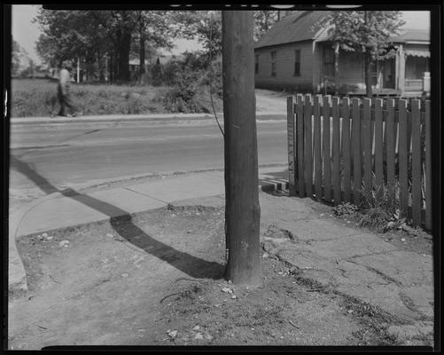 Southeastern Greyhound Lines; telephone pole, Higan Street