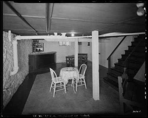 Boden, Grover Company (Goodrich Avenue); interior (basement,, dry bar)