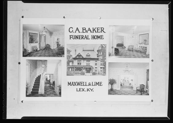 C.A. Baker Funeral Home, 303 South Limestone (corner Maxwell); collage