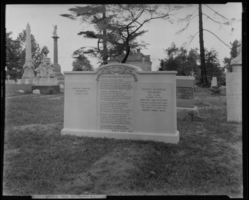 Patrick & Dorothy Farnsworth Memorial (tombstone, grave) in cemetery; McNeel Marble Company