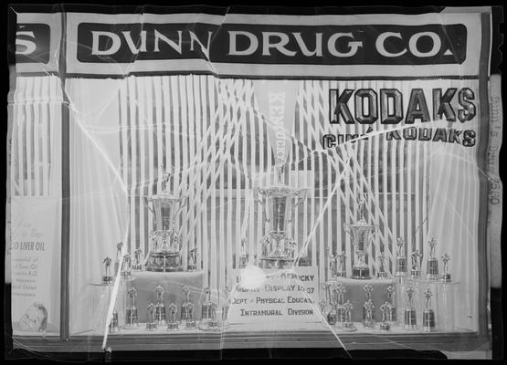 Dunn Drug Company (290 South Limestone); University of Kentucky Trophy Display 