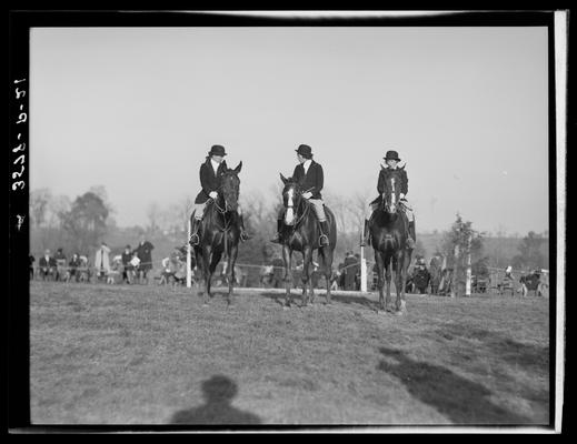 Horse Show, J.E. Madden; three riders on horses