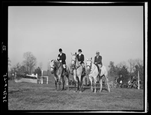 Horse Show, J.E. Madden; three riders on horses