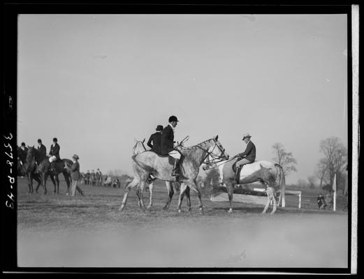 Horse Show, J.E. Madden; three riders on horses