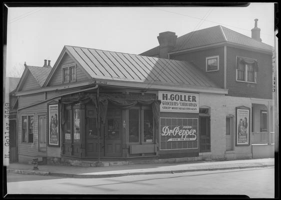 H. Goller Store; exterior of building, 372 North Upper (corner of Fourth (4th))