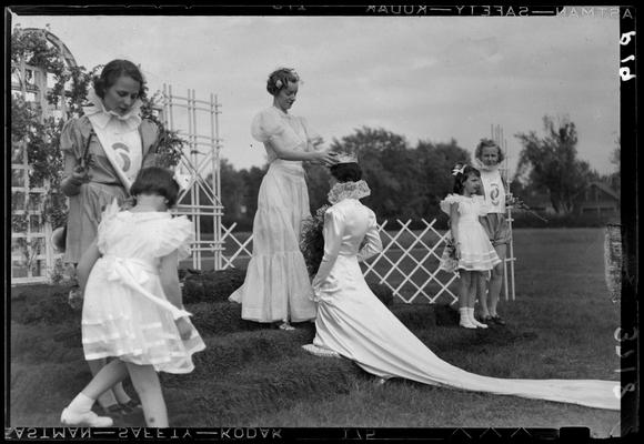 University of Kentucky May Day; queen being crowned