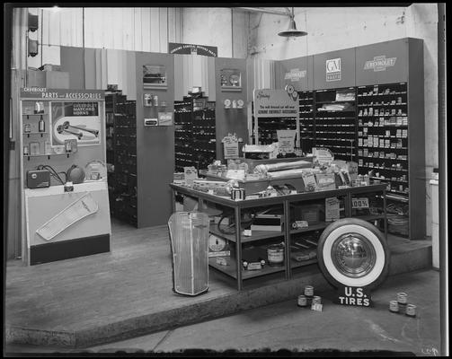L.R. Cooke Chevrolet (255 East Main); interior of store, 