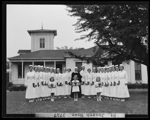 St. Joseph's Hospital, 544 West Second (2nd) Street; nurses holding diplomas