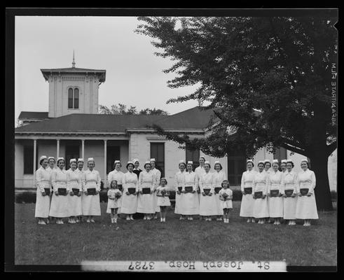 St. Joseph's Hospital, 544 West Second (2nd) Street; nurses holding diplomas