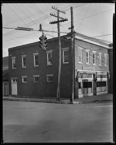 Hughes & Company (ice, ice cream), High and Woodland Avenue; exterior of building