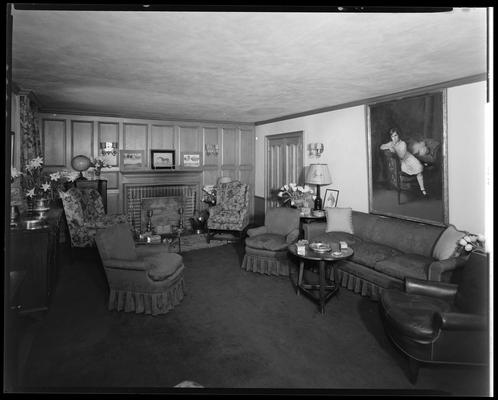 Mrs. Silas Mason; interior of home, living room