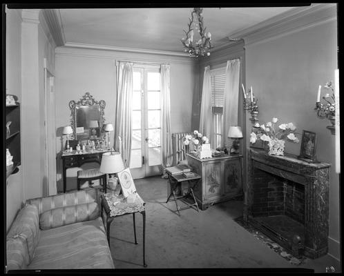 Mrs. Silas Mason; interior of home